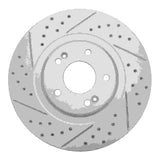 Dynamic Friction 2013-2020 Hyundai Santa Fe Front Left Drilled & Slotted Geoperformance Rotor by Dynamic Friction Company 830-03053L