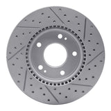 Dynamic Friction 2017-2022 Hyundai Ioniq Front Left Drilled & Slotted Geoperformance Rotor by Dynamic Friction Company 830-03055L