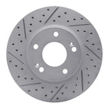 Dynamic Friction 2017-2022 Hyundai Ioniq Front Left Drilled & Slotted Geoperformance Rotor by Dynamic Friction Company 830-03055L