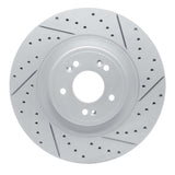 Dynamic Friction 2018-2020 Genesis G80 Front Right Drilled & Slotted Geoperformance Rotor by Dynamic Friction Company 830-03057R