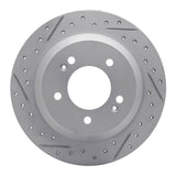 Dynamic Friction 2014-2023 Hyundai Kona Rear Left Drilled & Slotted Geoperformance Rotor by Dynamic Friction Company 830-03059L
