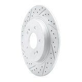 Dynamic Friction 2019-2025 Hyundai Santa Fe Rear Left Drilled & Slotted Geoperformance Rotor by Dynamic Friction Company 830-03060L