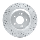Dynamic Friction 2019-2025 Hyundai Santa Fe Rear Left Drilled & Slotted Geoperformance Rotor by Dynamic Friction Company 830-03060L
