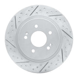Dynamic Friction 2019-2025 Hyundai Santa Fe Rear Left Drilled & Slotted Geoperformance Rotor by Dynamic Friction Company 830-03060L