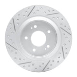 Dynamic Friction 2019-2025 Hyundai Palisade Rear Right Drilled & Slotted Geoperformance Rotor by Dynamic Friction Company 830-03060R