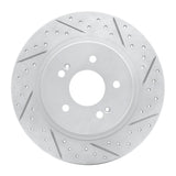 Dynamic Friction 2019-2025 Hyundai Palisade Rear Right Drilled & Slotted Geoperformance Rotor by Dynamic Friction Company 830-03060R