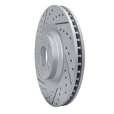 Dynamic Friction 2019-2022 Hyundai Veloster N Front Left Drilled & Slotted Geoperformance Rotor by Dynamic Friction Company 830-03061L
