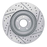Dynamic Friction 2019-2022 Hyundai Veloster N Front Left Drilled & Slotted Geoperformance Rotor by Dynamic Friction Company 830-03061L