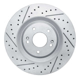 Dynamic Friction 2019-2022 Hyundai Veloster N Front Left Drilled & Slotted Geoperformance Rotor by Dynamic Friction Company 830-03061L