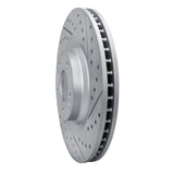 Dynamic Friction 2019-2022 Hyundai Veloster N Front Right Drilled & Slotted Geoperformance Rotor by Dynamic Friction Company 830-03061R