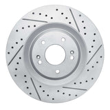 Dynamic Friction 2019-2022 Hyundai Veloster N Front Right Drilled & Slotted Geoperformance Rotor by Dynamic Friction Company 830-03061R