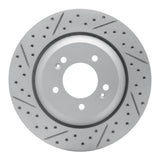 Dynamic Friction 2019-2025 Hyundai Veloster N Rear Left Drilled & Slotted Geoperformance Rotor by Dynamic Friction Company 830-03062L