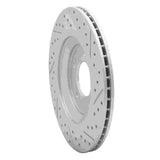 Dynamic Friction 2019-2025 Hyundai Veloster N Rear Left Drilled & Slotted Geoperformance Rotor by Dynamic Friction Company 830-03062L