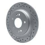Dynamic Friction 2018-2026 Hyundai Kona Rear Left Drilled & Slotted Geoperformance Rotor by Dynamic Friction Company 830-03063L