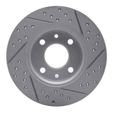 Dynamic Friction 2009-2019 Fiat 500 (Mexico) Rear Left Drilled & Slotted Geoperformance Rotor by Dynamic Friction Company 830-07001L
