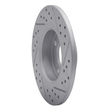 Dynamic Friction 2009-2019 Fiat 500 (Mexico) Rear Left Drilled & Slotted Geoperformance Rotor by Dynamic Friction Company 830-07001L