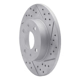 Dynamic Friction 2009-2019 Fiat 500 (USA/Canada) Rear Right Drilled & Slotted Geoperformance Rotor by Dynamic Friction Company 830-07001R
