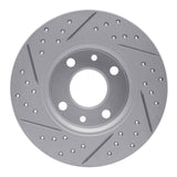Dynamic Friction 2009-2019 Fiat 500 (USA/Canada) Rear Right Drilled & Slotted Geoperformance Rotor by Dynamic Friction Company 830-07001R