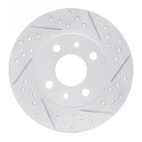 Dynamic Friction 2009-2019 Fiat 500 (USA/Canada) Rear Right Drilled & Slotted Geoperformance Rotor by Dynamic Friction Company 830-07001R