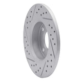 Dynamic Friction 2009-2019 Fiat 500 (USA/Canada) Rear Right Drilled & Slotted Geoperformance Rotor by Dynamic Friction Company 830-07001R