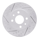 Dynamic Friction 2009-2019 Dodge Vision (Mexico) Front Left Drilled & Slotted Geoperformance Rotor by Dynamic Friction Company 830-07002L