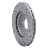 Dynamic Friction 2009-2019 Dodge Vision (Mexico) Front Left Drilled & Slotted Geoperformance Rotor by Dynamic Friction Company 830-07002L