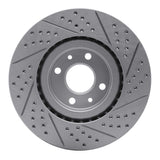 Dynamic Friction 2012-2019 Fiat 500E Front Left Drilled & Slotted Geoperformance Rotor by Dynamic Friction Company 830-07004L