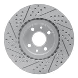 Dynamic Friction 2012-2019 Fiat 500E Front Right Drilled & Slotted Geoperformance Rotor by Dynamic Friction Company 830-07004R