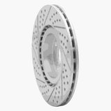 Dynamic Friction 2012-2019 Fiat 500E Front Right Drilled & Slotted Geoperformance Rotor by Dynamic Friction Company 830-07004R