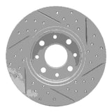 Dynamic Friction 2013-2019 Fiat 500E Rear Left Drilled & Slotted Geoperformance Rotor by Dynamic Friction Company 830-07005L
