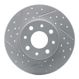 Dynamic Friction 2013-2019 Fiat 500E Rear Left Drilled & Slotted Geoperformance Rotor by Dynamic Friction Company 830-07005L