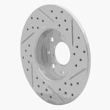 Dynamic Friction 2013-2019 Fiat 500E Rear Left Drilled & Slotted Geoperformance Rotor by Dynamic Friction Company 830-07005L
