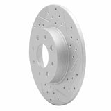 Dynamic Friction 2013-2019 Fiat 500E Rear Right Drilled & Slotted Geoperformance Rotor by Dynamic Friction Company 830-07005R