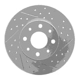 Dynamic Friction 2013-2019 Fiat 500E Rear Right Drilled & Slotted Geoperformance Rotor by Dynamic Friction Company 830-07005R