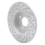 Dynamic Friction 2013-2019 Fiat 500E Rear Right Drilled & Slotted Geoperformance Rotor by Dynamic Friction Company 830-07005R