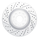 Dynamic Friction 2014-2019 Fiat 500L Front Left Drilled & Slotted Geoperformance Rotor by Dynamic Friction Company 830-07006L