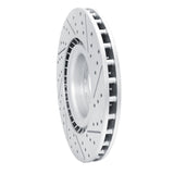 Dynamic Friction 2014-2019 Fiat 500L Front Left Drilled & Slotted Geoperformance Rotor by Dynamic Friction Company 830-07006L
