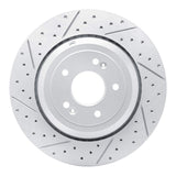 Dynamic Friction 2017-2019 Genesis G90 Rear Left Drilled & Slotted Geoperformance Rotor by Dynamic Friction Company 830-10002L