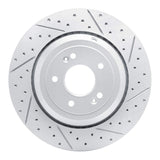 Dynamic Friction 2017-2019 Genesis G90 Rear Right Drilled & Slotted Geoperformance Rotor by Dynamic Friction Company 830-10002R