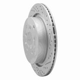 Dynamic Friction 2005-2016 Land Rover Discovery (Latin America) Rear Right Drilled & Slotted Geoperformance Rotor by Dynamic Friction Company 830-11010R