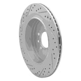 Dynamic Friction 2005-2016 Land Rover Discovery (Latin America) Rear Right Drilled & Slotted Geoperformance Rotor by Dynamic Friction Company 830-11010R
