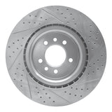 Dynamic Friction 2006-2017 Land Rover Range Rover Sport Front Left Drilled & Slotted Geoperformance Rotor by Dynamic Friction Company 830-11011L