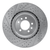 Dynamic Friction 2006-2017 Land Rover Range Rover Sport Front Right Drilled & Slotted Geoperformance Rotor by Dynamic Friction Company 830-11011R