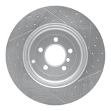 Dynamic Friction 2010-2012 Land Rover Range Rover Rear Left Drilled & Slotted Geoperformance Rotor by Dynamic Friction Company 830-11018L