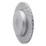 Dynamic Friction 2010-2013 Land Rover Range Rover Sport Rear Left Drilled & Slotted Geoperformance Rotor by Dynamic Friction Company 830-11020L
