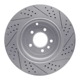 Dynamic Friction 2010-2013 Land Rover Range Rover Sport Rear Left Drilled & Slotted Geoperformance Rotor by Dynamic Friction Company 830-11020L