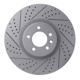 Dynamic Friction 2010-2017 Land Rover Range Rover Front Right Drilled & Slotted Geoperformance Rotor by Dynamic Friction Company 830-11021R