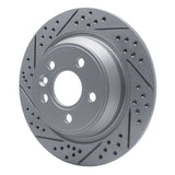 Dynamic Friction 2009-2015 Ford Focus Rs (Mexico) Rear Left Drilled & Slotted Geoperformance Rotor by Dynamic Friction Company 830-11022L
