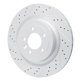 Dynamic Friction 2013-2025 Land Rover Defender 110 Rear Left Drilled & Slotted Geoperformance Rotor by Dynamic Friction Company 830-11023L