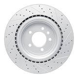 Dynamic Friction 2013-2025 Land Rover Defender 110 Rear Left Drilled & Slotted Geoperformance Rotor by Dynamic Friction Company 830-11023L